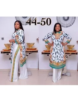2023 Дашики в африканския стил, новият, модерен костюм (рокля и панталон) за жена - секси и елегантен африка комплект дрехи от 2 теми