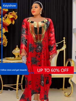 2023 Нови африкански рокли за жени, мюсюлмански шифоновый Макси-женски халат, нигерийская традиционни дрехи, лятна мода, Абая, Дубай, Bubu