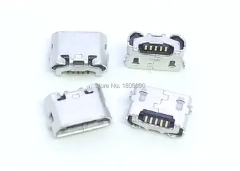 50 бр. micro USB 5pin конектор Обратната Бичи рога Порт за Зареждане Конектор mini-usb За Huawei 4X Y6 4A P8 C8817 max Pro Lite