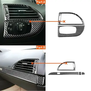 6 бр. тапицерия на арматурното табло е от въглеродни влакна, вентилационни отвори, включете светлината, калъф за ръкавици за BMW M6 E63 E64 2004-2010