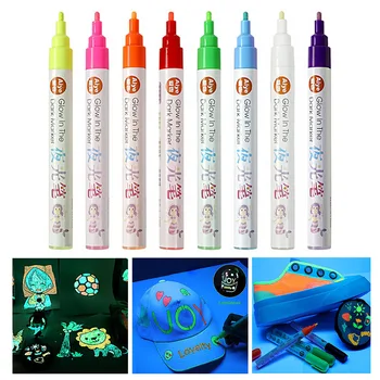 8 цвята, арт маркер, светещ боя, дръжка, дъска за писане, детска живопис, канцеларски материали, платно за ръчна работа 