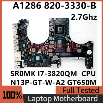 820-3330-B 2,7 Ghz за дънната платка на лаптоп APPLE Macbook A1286 N13P-GT-W-A2 GT650M с процесор SR0MK I7-3820QM, 100% напълно работещи
