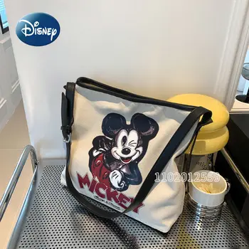 Disney Mickey Нова Дамска Чанта за през рамото на едно рамо, Луксозна Марка Дамски Чанта На едно рамо, с Хубав Дизайн от Карикатура, Модни Дамски чанта
