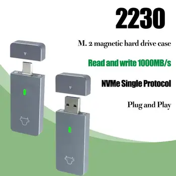 M. 2 NVMe 2230 SSD Корпус NVMe КЪМ USB Адаптер 10 Gbit/с USB 3,2 Gen2 USB C Външния Корпус на Скоростната За M2 2230 NVMe SN740/SN530/PM991a