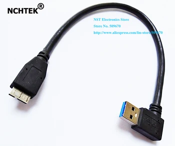 NCHTEK USB 3.0 A plug 90 градуса под прав ъгъл към микро-штекерному удлинителю/веригата 30 см / Безплатна доставка /1бр