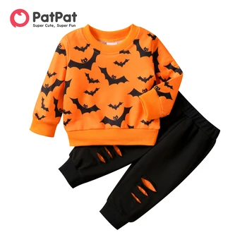 PatPat Хелоуин 2 бр. комплекти прилепи с шарките на животни за най-малките момчета