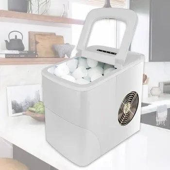 Автоматична търговска машина за производство на кубчета лед, домакински преносима електрическа машина за производство на кръгли лед 15 кг/24 ч, кафе-сладкарница Teamilk