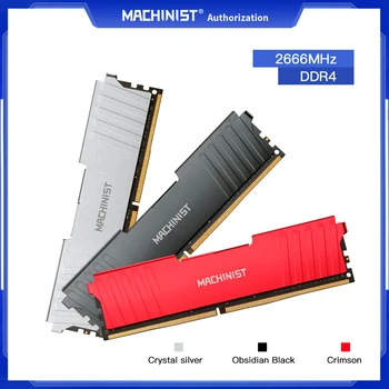 Аксесоари за дънната платка MACHINIST DDR4 8 GB 16 GB Памет на 2133 Mhz 2666 Mhz, 3200 Mhz Поддръжка на десктоп И сървър памет С Радиатор