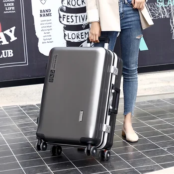 Багажная скоростна 2023 нова универсална багажная чанта на колела с алуминиева рамка модел 20/28, чанта за пътуване, кутия за мъже и жени