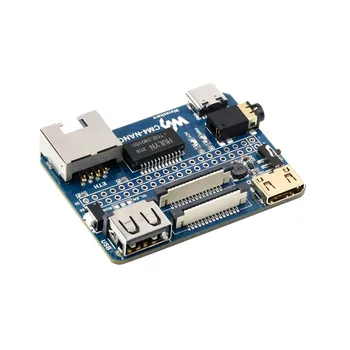 Базова такса Nano (B) подходящи за изчислителен модул Raspberry PI CM4 4 Lite/eMMC, Gigabit Ethernet, USB2.0, DSI, CSI, аудиоразъема.