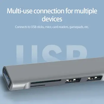 Високоскоростен пренос на данни чрез USB докинг станция без драйвери от алуминиева сплав за офис