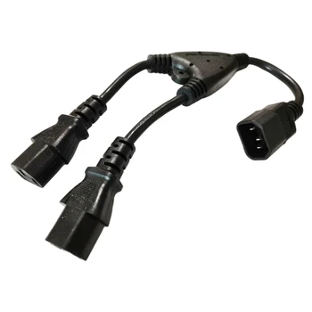 Включете NCHTEK IEC 320 C14 с конектор за свързване на 2 x C13 с конектор за свързване на захранващия кабел, на Бвп Кабел-адаптер C14-Двоен Кабел-адаптер тип C13 Y / 1 бр.