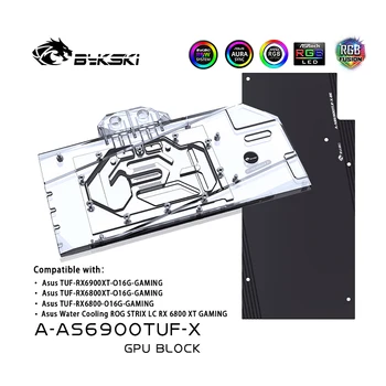Воден блок на графичния процесор видео карта Bykski За ASUS TUF GAMING Radeon RX 6900 XT VGA Liquild Cooler, 5V/12V RGB SYNC, A-AS6900TUF-X