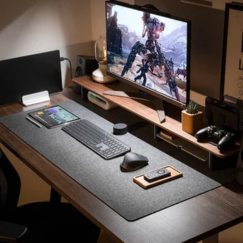 Голям офис компютърно бюро, закопчалка клавиатура, голям подложка за мишка, вълнен филц, възглавница за лаптоп, бюро, нескользящий подложка, аксесоари за геймерской на мишката