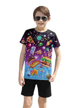 Детска тениска за момчета 2023 г., лятна модни и ежедневни дрехи с къси ръкави и мультяшными животни, Ropa De Niño