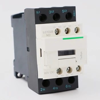 Електрически магнитен контактор за постоянен ток LC1D25ND 3P 3NO макара dc LC1-D25ND 25A 60V