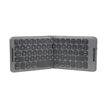 Здрава клавиатура двухскладная акумулаторна клавиатура за лаптоп Сгъваема безжична мини клавиатура за таблет