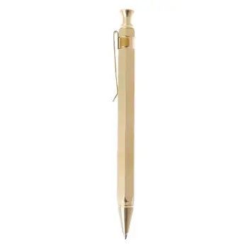 Здрава шестостенни прес-метална бизнес химикалка писалка 0,5 мм с фитил за офиса и училище