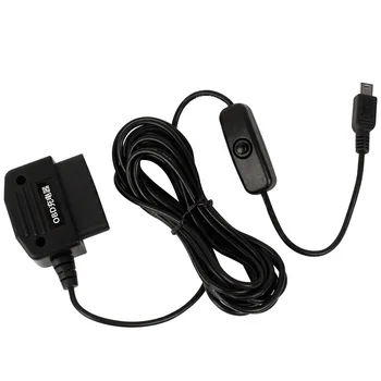 Изход 5V 2A Mini Micro 5PIN USB Портове Автомобили OBD Адаптер за Запалката на Захранване с 3,5 м Переключающим Кабел за зареждане на Dash Cam