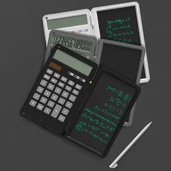 Калкулатор и тетрадка за писане с 12-фигурални голям LCD дисплей, Настолни калкулатори с таблета за многократно писане на базовия финансов офис