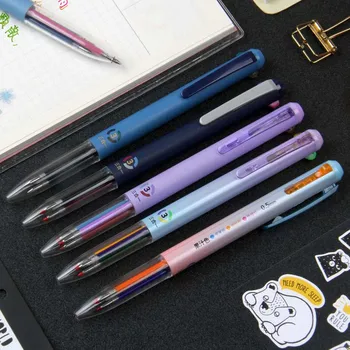 Креативна химикалка корона 0.5 mm 3 в 1, многофункционална цветна химикалка писалка за водене на бележки, канцеларски материали, ученически пособия