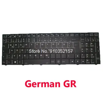 Лаптоп с клавиатура с подсветка, за да MediaBook Okeanos NK50S5 английски, американски, немски, GR, черна рамка