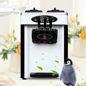 Машина за мек сладолед от неръждаема стомана автоматична машина за мек сладолед с три вкусамами110 В/220 В