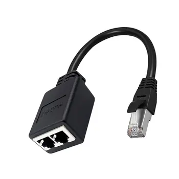 Мрежов кабел RJ-45 от мъжете до 2 женски, мрежов адаптер Ethernet LAN, удължителен кабел cat 7 за PC, преносими компютри, за дома