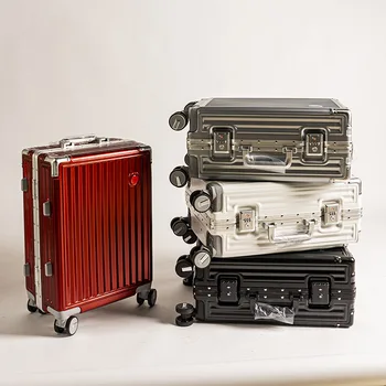 Нови алуминиеви багаж чанти mixi, каркасный чанта за количка, митнически заключване, пътнически куфари, сделки с колела, куфари, безплатна доставка, 20 инча
