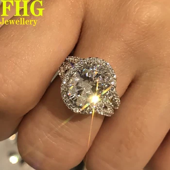 С овална форма и пръстен от злато 3 карата 18 Карата Au750 с диамантен пръстен DVVS1, муасснит, пръстен с диамант, сватба парти, пръстен на годишнина от годеж, модерно