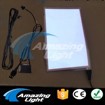 Страхотна светло бял панел подсветка A6 El, EL лампа, EL фолио, El хартия с инвертор USB порта DC5V