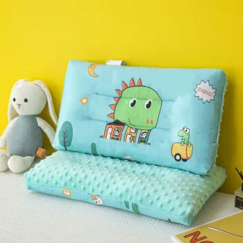 Супер мека детска възглавница за сън с анимационни принтом, памучен малка възглавница за детска градина, интериор на детската стая, стереотипная възглавница