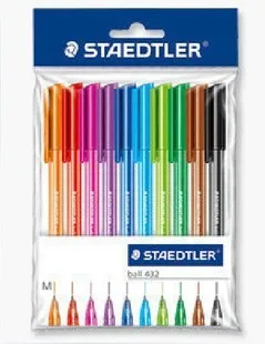 Цветни химикалки, триъгълна дръжка, комплект от 10 цвята, безплатна доставка