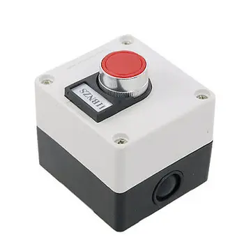 Червен плосък авариен бутон switch Ui 660V