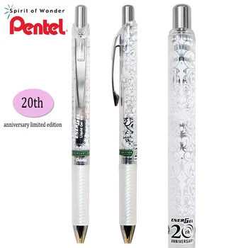 Япония Pentel 20th Anniversary Limited Бързосъхнеща Гел Писалка Айде Модел BLN75 Прозрачна Дръжка 0,5 мм Вставная Черна Repla