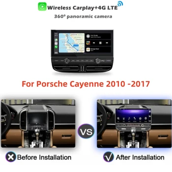 128 Г Blu-ray Екран За Porsche Cayenne 2010-2017 Android Авто Радио GPS Мултимедиен Плейър Аудио Навигация Главното Устройство Carplay 360