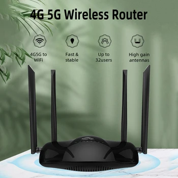 4G LTE CPE Точка за Достъп за WiFi Рутер 300 Mbps 3LAN VPN Безжичен Рутер 5g Mifi Сим-карта RJ-45 LAN Безжичен модем Поддържа 32 потребителя на Wifi