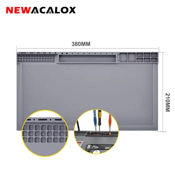 NEWACALOX многоразмерная топлоизолационна силиконовата уплътнение Дъска магнитна поялната станция от силициев диоксид Платформа за обслужване на Заваряване ремонт BGA