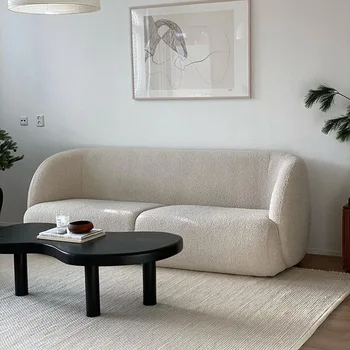 Nordic Armsofa Топли бели композитни материи, реколта bag-чанта, мек диван, удобни мебели за всекидневна, Дивано, антре