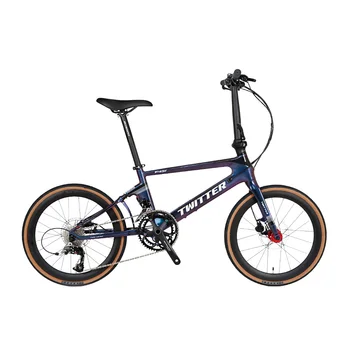 TWITTER F451 22-инчов сгъваем велосипед с карбонова рамка и 22-степенна скоростна кутия SRAM-СЪПЕРНИК