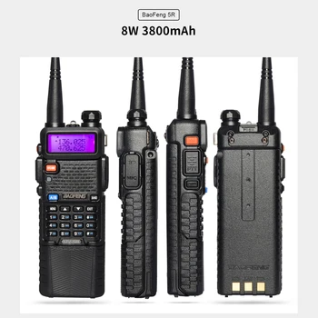 Update 5 W BaoFeng UV-5R Преносима радиостанция VHF/UHF Удобен двойна лента CB Двупосочен радио Радиоприемник 3800 mah Литиево-тиевая Батерия