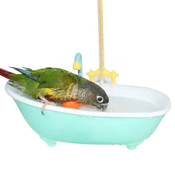 Автоматична вана за папагали, баня за птици, купа за папагали, вана за къпане, играчки за душата, а за папагали, аксесоари I0H5