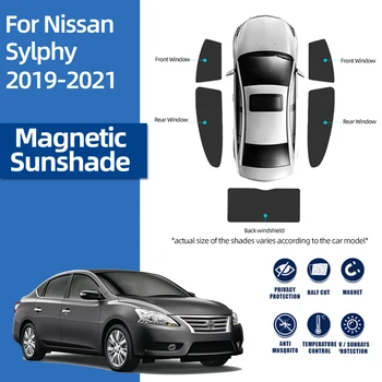 За Nissan SYLPHY Седан Sentra B18 2019-2022 Магнитен Авто сенника на Предното Предното Стъкло Шторка Задното Странично Прозорец на сенника