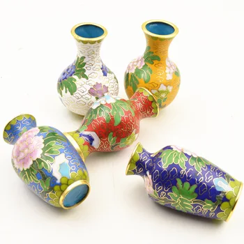 Китайската традиционна ваза от висококачествена полирана емайл с фигури тъкани, ръчно изработени, 5 теми, колекция Old Beijing Travel, чиято декоративна украса за дома
