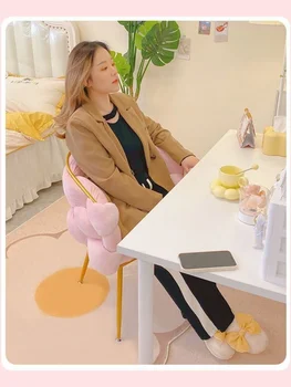 Лесен Луксозен тоалетка за грим, маникюр, стол за спални със сладък стол, стол за маникюр, домашен Ins Wind Lounge Chair Silla