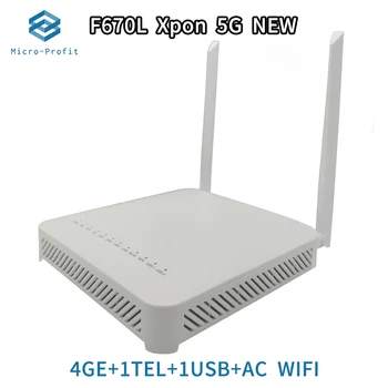 Нов Оптичен път ONT XPON 4GE + 1TEL + 2USB WiFi 2,4 G/5G Gpon/Epon ONU ONT OLT Оптичен Модем Инструмент FTTH Без захранване Безплатна доставка
