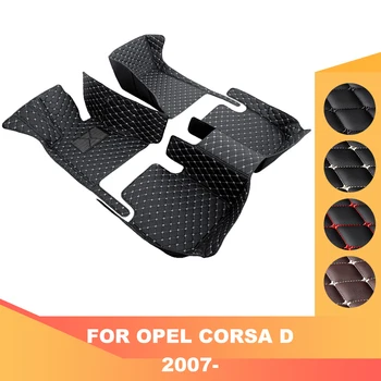 Обичай кожени автомобилни постелки за краката Килим за Opel Insignia 2009 - Corsa D 2007-2014 Corsa 2015-2019