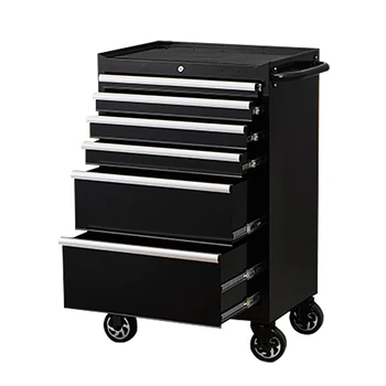 Професионален механичен кутия за инструменти, шкаф за инструменти, 6 чекмеджета, метални количка за съхранение на инструменти, шкаф
