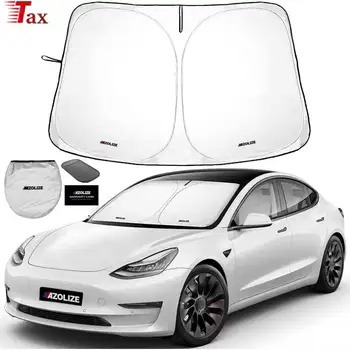 Сенника, предназначени изключително за модел на Tesla 3/Y, на предното челно стъкло, двупластова светозащитная плат, сгъваема сенника с чанта