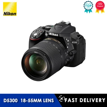 Цифров slr фотоапарат Nikon DSLR D5300, оборудван с обектив 18-55 мм, 24-мегапикселов CMOS-цифров slr фотоапарат